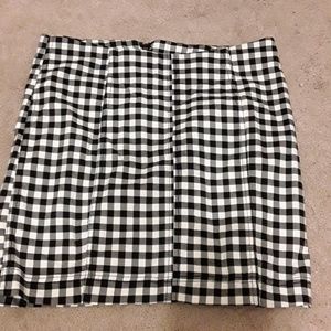 Black white checker skirt